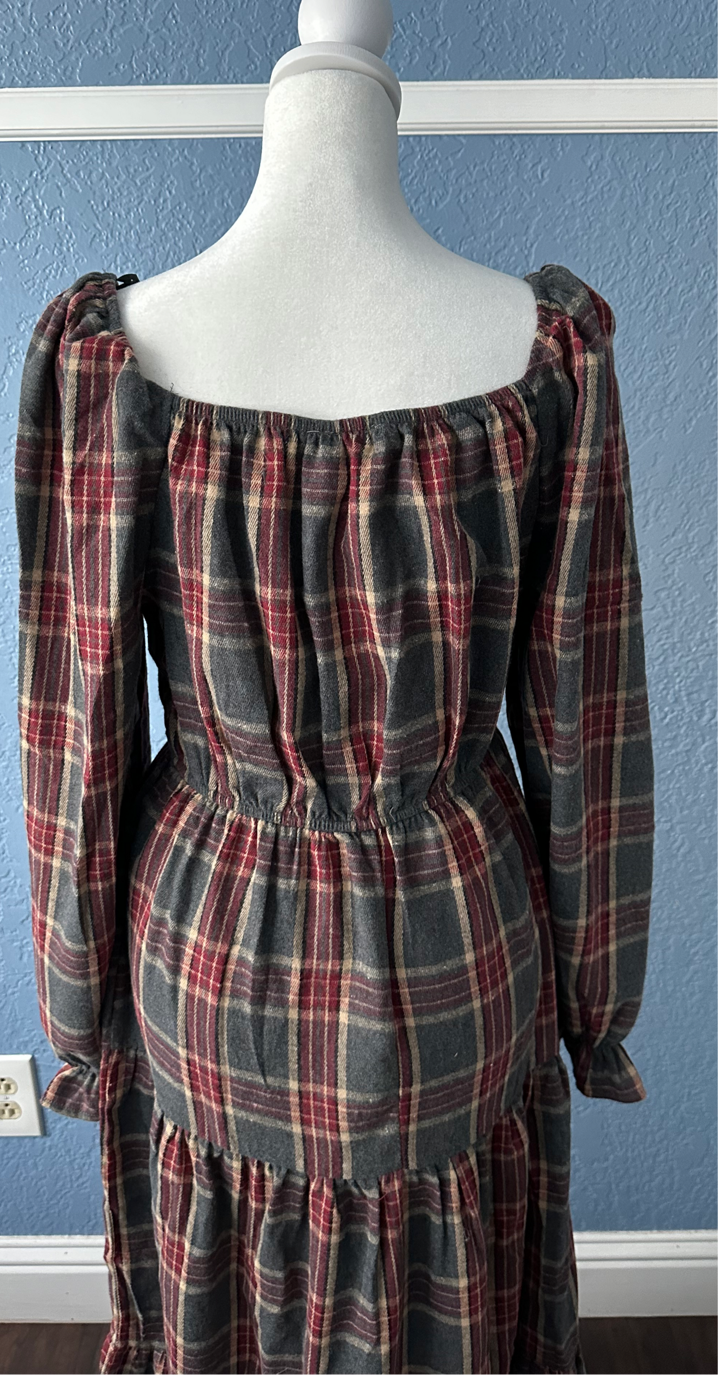 Plaid Midi Dress