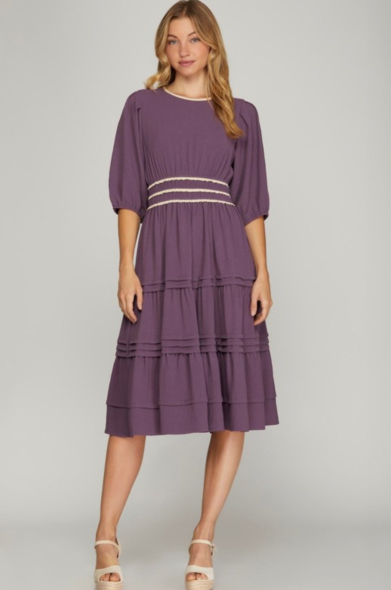 Purple Midi Dress