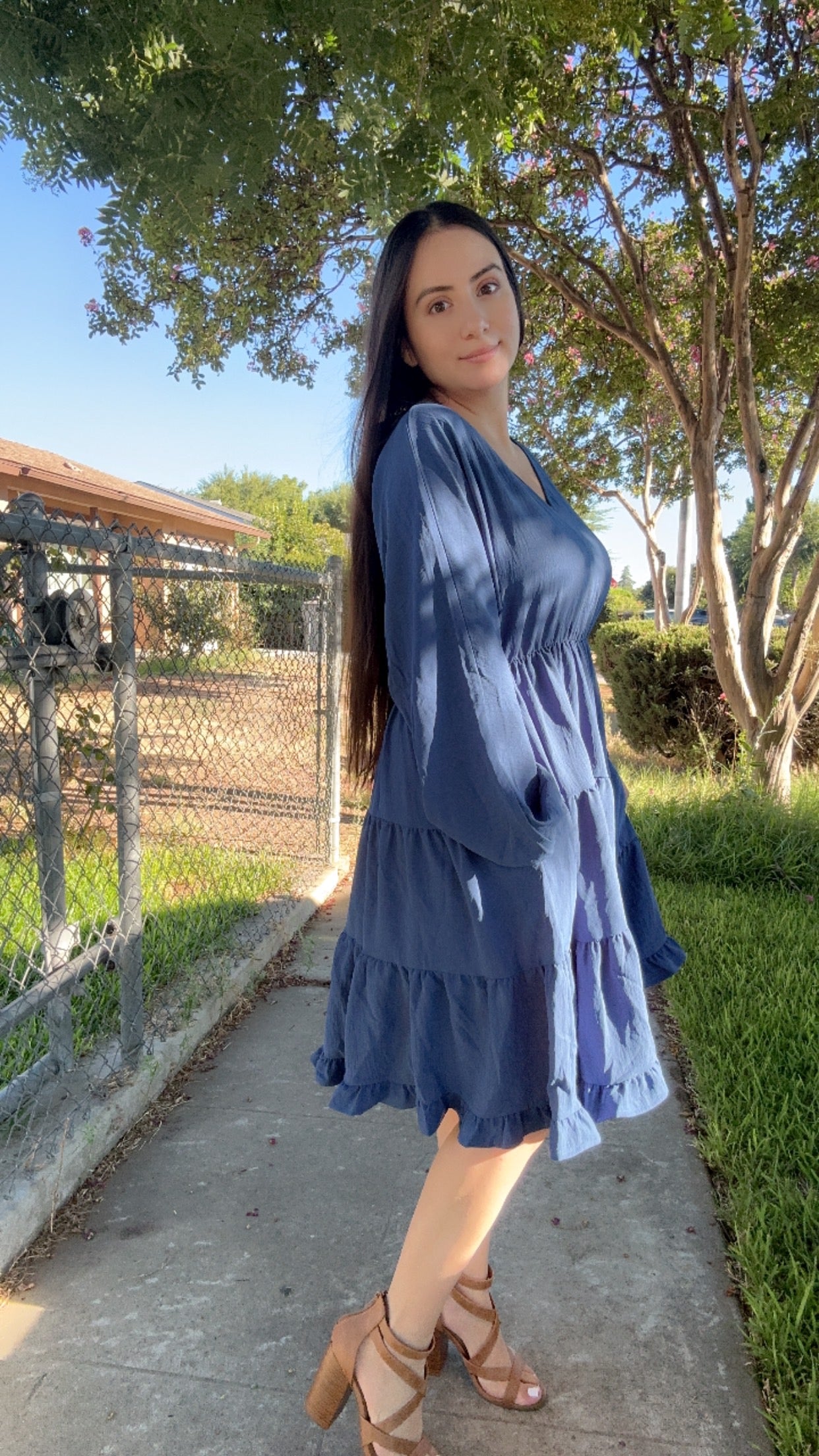 Eden Dress-Blue