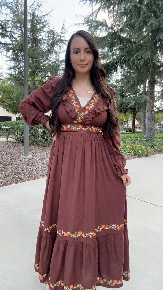 Brown Midi Dress