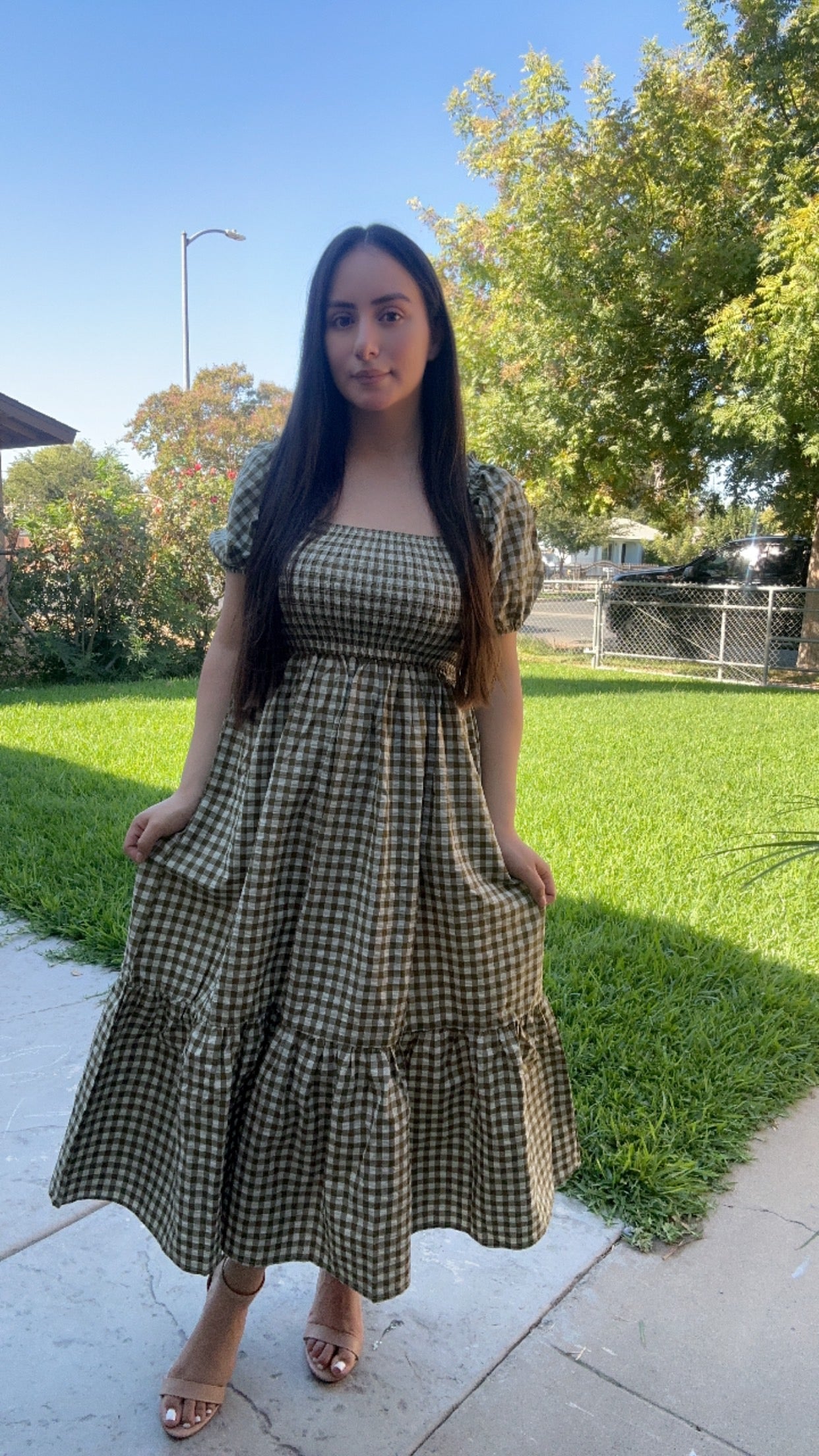 Gingham Midi dress