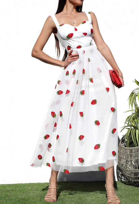 Strawberry Midi Dress