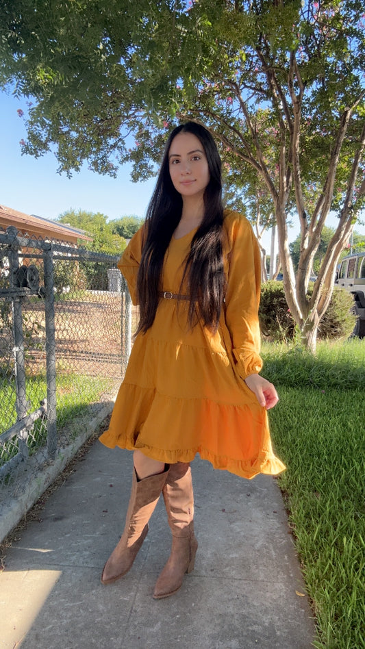 Eden Dress-Mustard