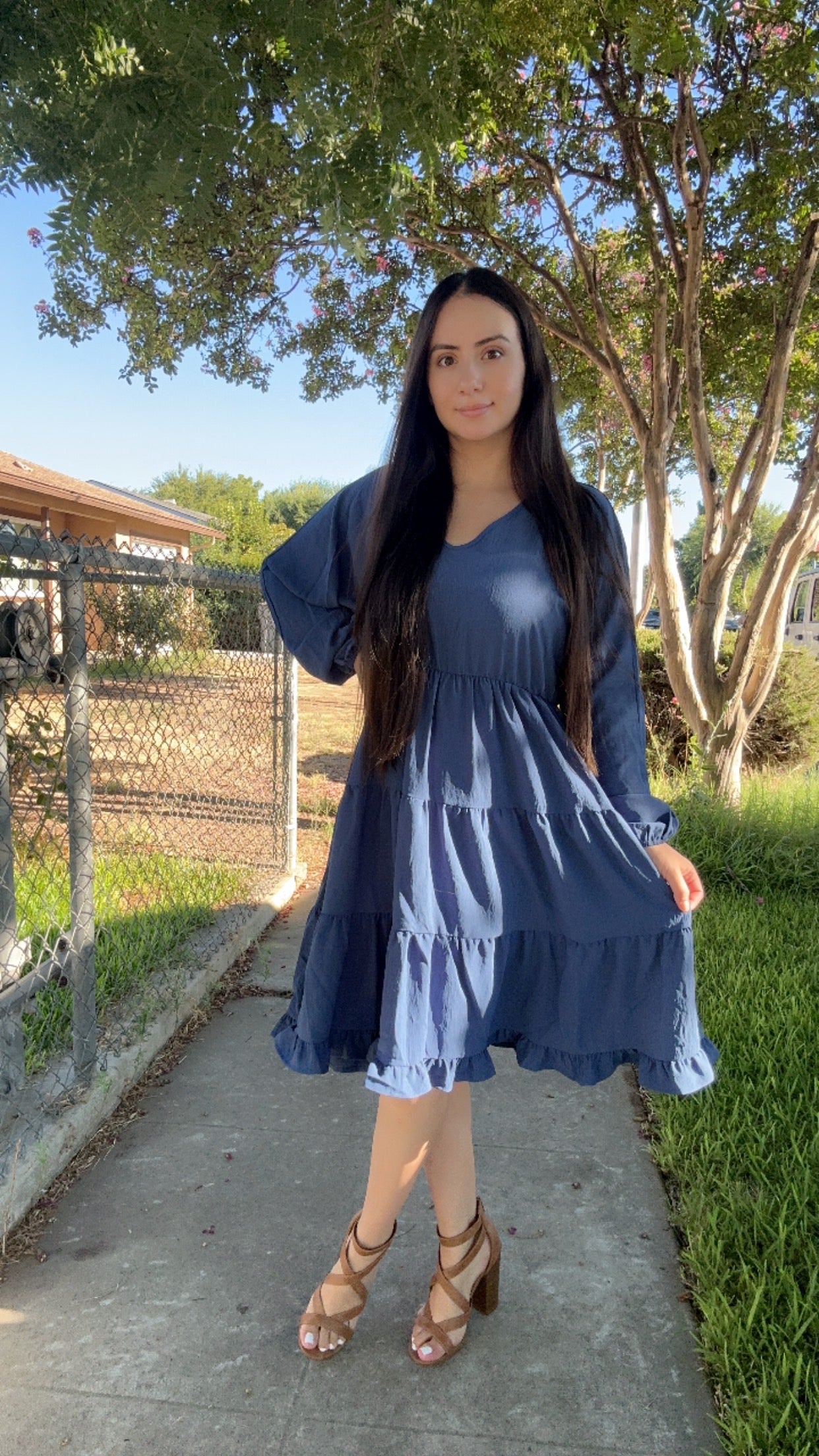 Eden Dress-Blue