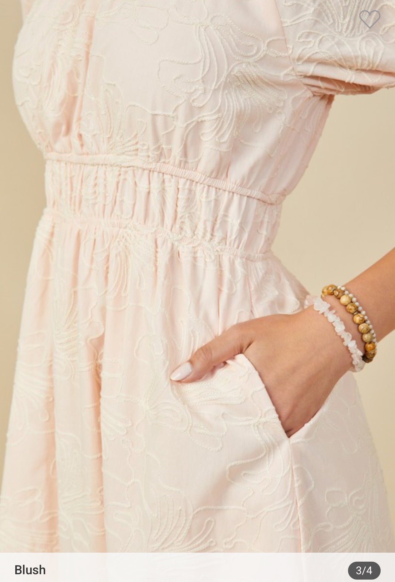 Blush Embroidered Dress