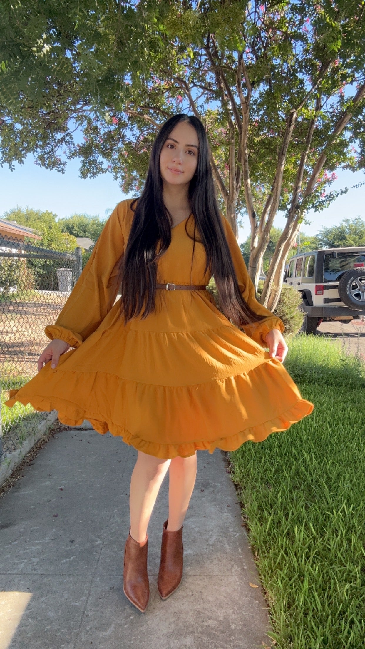 Eden Dress-Mustard