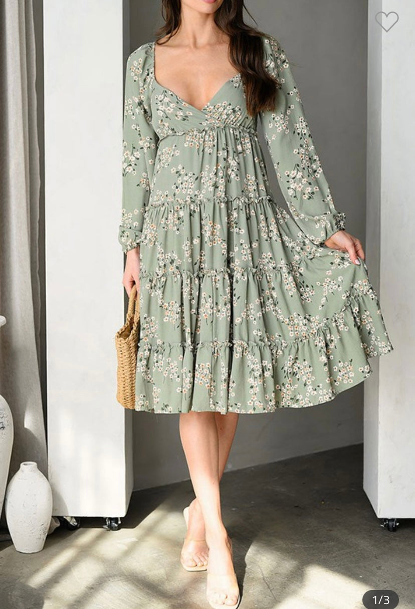 Belle Floral Midi Dress